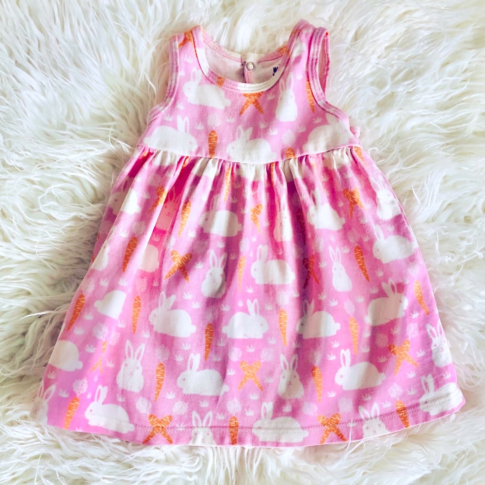 NWOT 🐰 🥕 Winter Water Factory Pink Bunny Dress 12m